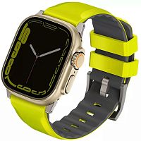 Ремешок Uniq Linus Airsoft Silicone 49mm Apple Watch Lime Green (49MM-LINUSLGRN) фото