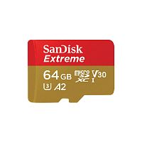 Карта памяти SanDisk Extreme microSDXC 64 Гб V30, UHS-I Class 3 (U3), Class 10 (SDSQXA2-064G-GN6MA) фото