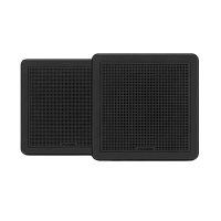 Fusion® FM Series Marine Speakers – квадратные черные морские динамики 6.5" 120 Вт с монтажом заподлицо