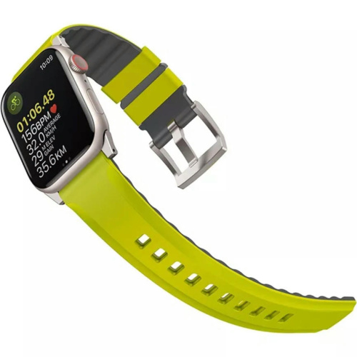 Ремешок Uniq Linus Airsoft Silicone 49mm Apple Watch Lime Green (49MM-LINUSLGRN) фото фото 2