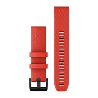Ремешок сменный QuickFit 22 мм (силикон) красный с черной застежкой фото
