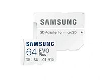 Карта памяти Samsung EVO Plus 64GB MicroSDXC Class 10/UHS-I/U3/130Мб/с MB-MC64KA