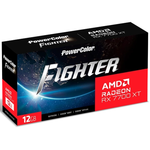 Видеокарта AMD Radeon RX 7700 XT PowerColor Fighter 12Gb (RX7700XT 12G-F/OC) фото 5