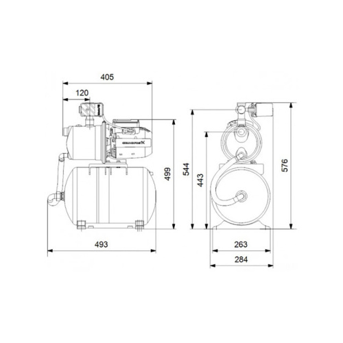 Установка насосная самовсасывающая Grundfos JP 4-47 PT-H фото 3