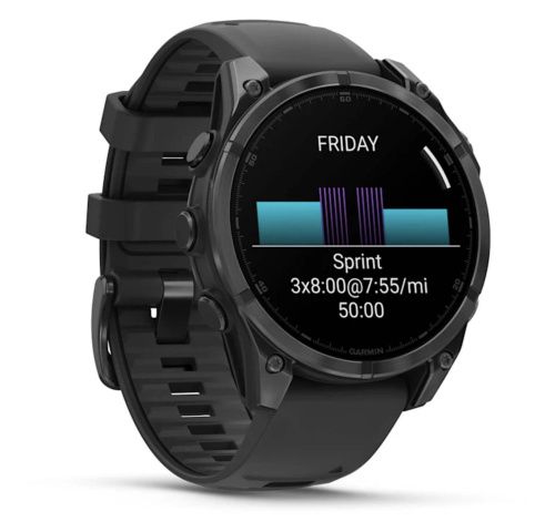 Умные часы Garmin Fenix 8, 47 мм, AMOLED, Slate Gray with black silicone band фото фото 2