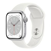 Смарт-часы Apple Watch Series 8 GPS 41mm Silver/White Sport Band фото