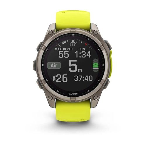 Умные часы Garmin Fenix 8, 47 мм, Solar, Sapphire Titanium with AMP yellow/graphite silicone band▪ фото фото 10