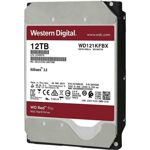 Жёсткий диск 12Tb SATA-III WD Red Pro (WD121KFBX)