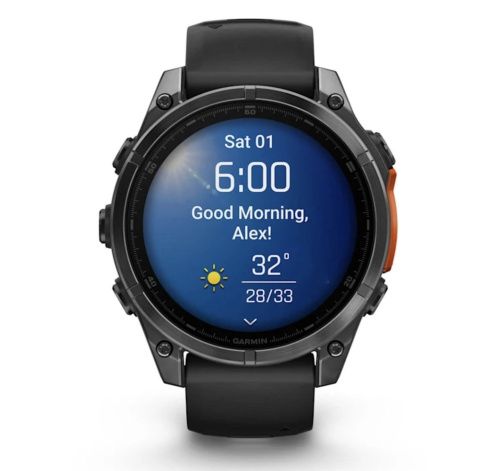 Умные часы Garmin Fenix 8, 47 мм, AMOLED, Slate Gray with black silicone band фото фото 12