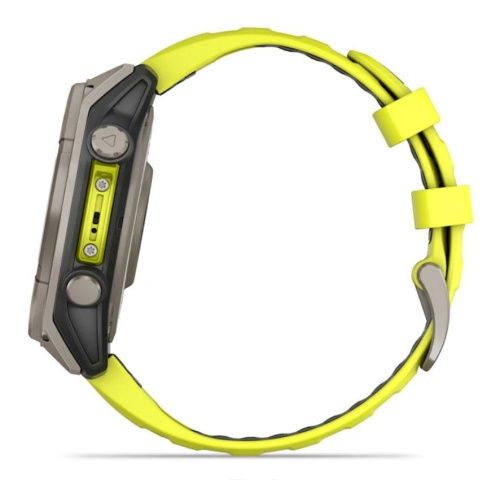 Умные часы Garmin Fenix 8, 47 мм, Solar, Sapphire Titanium with AMP yellow/graphite silicone band▪ фото фото 7