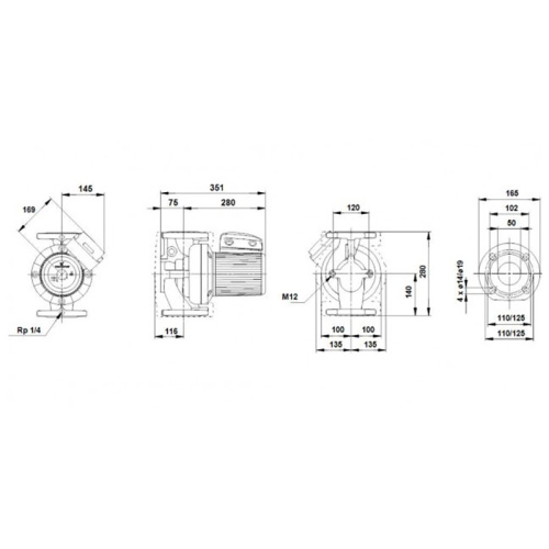 Насос циркуляционный Grundfos UPS 50-180 F (3х380) фото 4