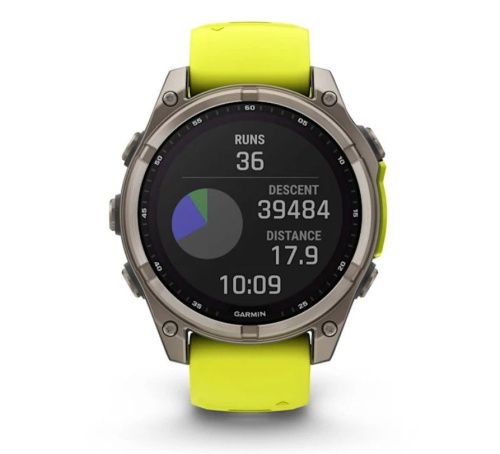 Умные часы Garmin Fenix 8, 47 мм, Solar, Sapphire Titanium with AMP yellow/graphite silicone band▪ фото фото 13