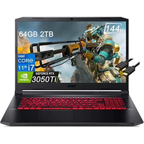 Acer - Nitro 5 AN517-54 17.3" / i7-11800H / NVIDIA GeForce RTX 3050Ti 4GB / 64 GB / 1 TB SSD